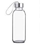 6x Large Glass Water Sports Bottle Ribbon Handle Juice Beverage Storage 500ml