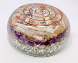 Amethyst Aluminium Orgonite Tower Buster EMF Protection Crystal Orgone New