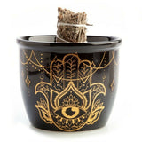 Wild Scents Hamsa Ceramic Smudge Bowl