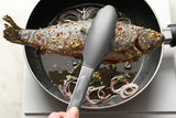 Set of 2 Cooking Tongs 9-Inch & 12-Inch Premium Silicone BPA Free NonStick Grey