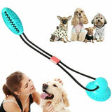 1x Interactive Rubber Pet Molar Bite Floor Suction Cup Dog Balls Puppy Chew Toy