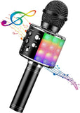 4 in 1 Bluetooth Handheld Wireless Karaoke Microphone Portable Speaker Black