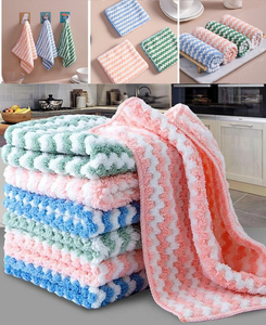 10pcs Microfibre Cloth Rag Bulk Car Kitchen Glass Cleaning Towel Washing 25x25cm