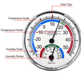 Household Analog Thermometer Hygrometer Temperature Humidity Monitor Meter Gauge