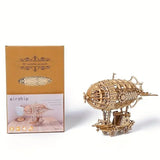 3D Wooden Puzzle Airship Three-dimensional Handmade DIY Wooden Gits Decor
