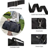 Gym Sports Bag Shoulder Hand Luggage Duffel Large Capacity Travel Bags Black