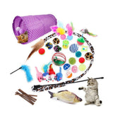28x Bulk Buy Cat Kitten Toys Rod Fur Mice Bells Balls Catnip Lovely Pet Toy