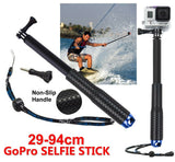 Telescopic Extendable Pole Handle Selfie Stick Monopod Pole Mount for GoPro Hero