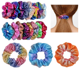 10Pcs Shiny Metallic Elastic Hair Ties Women Hair Scrunchies Ponytail Holder