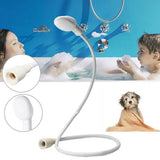 Pet Shower Spray Hose Single Tap Sink Bath Washing Holder Dog Head Attachment