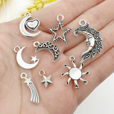 70PCS Bulk Tibetan Silver Mixed Charms Pendant Jewelry DIY Making Craft Findings