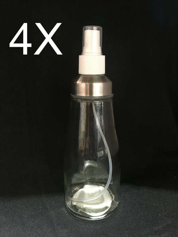 4Pcs Olive Oil And Vinegar Spray Dispenser Glass Bottle 320ml