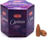 HEM 0pium Backflow Incense Cones Meditation Fragrance Reiki Yoga 40 incense