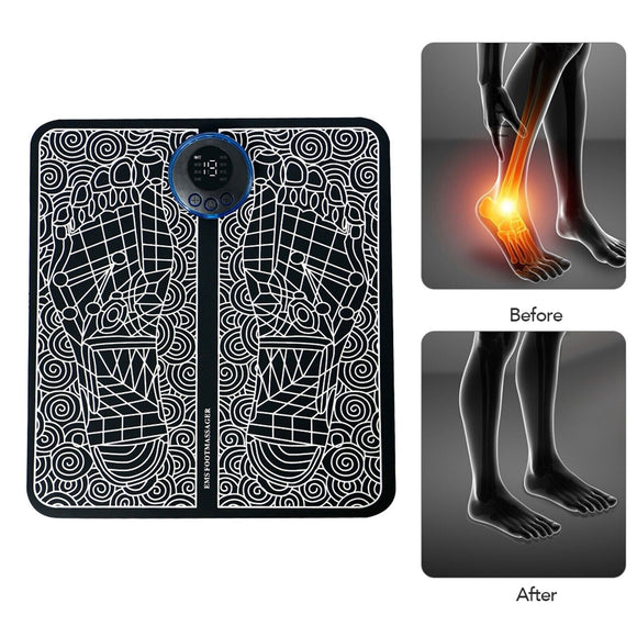 EMS Electric Foot Massager Mat Relax Muscle Stimulator Leg Shaping Massage Pad