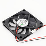2x Black DC 12V Brushless Silent Computer PC Case Cooling Cooler Fans 80x80x10mm