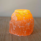 Peach Selenite Mountain Tower Tealight Candle Holder Home Decor Table Light