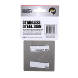 1PK Peel & Stick Sign No Smoking Handy Hardware Stainless Steel - 55x55 mm