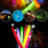 2x Glow in the Dark Sticks Tube Hook Glowsticks Lanyard Fun Party Decor 15cm