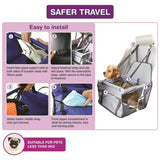 Pet Car Booster Seat Puppy Cat Dog Auto Carrier Safety Travel Basket