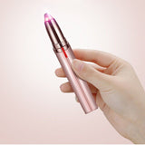 PINK Electric Eyebrow Trimmer Finishing Touch Flawless Brows Hair Remover LED Light