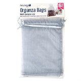 12x Organza Bags Multi-Purpose Pouch Gift Jewellery Wedding Bag- Silver 12x17 cm