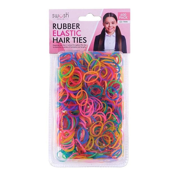 1200x Rubber Elastic Hair Ties Mixed Colour Hair Bands Holder Girls Women