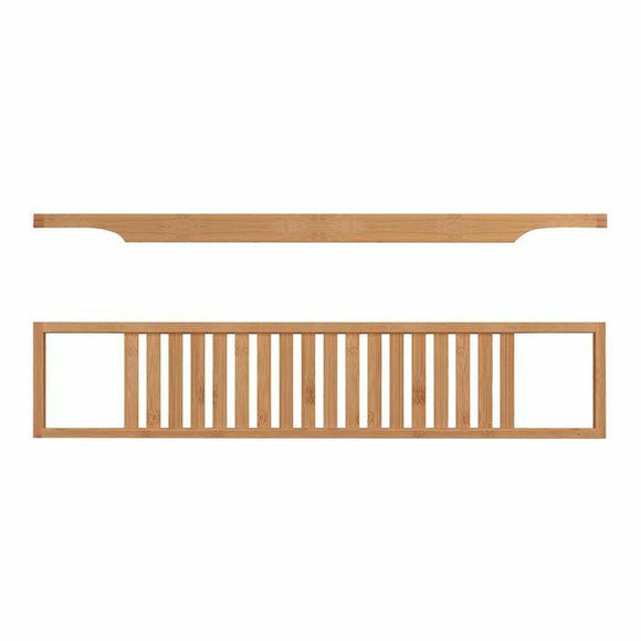 Bamboo Bath Caddy Bathtub Tray Luxury Wooden Rack Shelf Storage Organiser Holder
