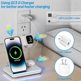 3 in 1 Wireless Charger 15W Fast Wireless Charging Station 3-In-1 Wireless Dock