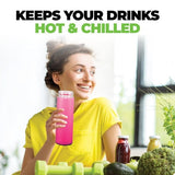 1PK Insulated Travel Bottle Home Master Double Walled Leak Proof Lid 450ml -Blue