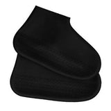 Black Waterproof Silicone Shoe Cover Protective Water Rubber Boot Overshoe S