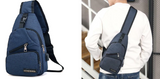Shoulder Backpack Chest Bag Man Sling Cross Body Satchel Mens Purse Travel Blue