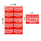 50pcs Fragile Handle With Care Thank You Label Sticker Adhesive Label 5.1x7.6cm