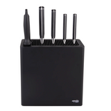 Appetito Rectangle Universal Knife Block Kitchen Tools - Matte Black