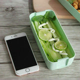 3 Layer Bento Lunch Box Eco-Friendly Leakproof 900ml Food Container Green