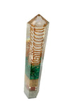 Malachite Orgonite Obelisk Generator Crystal Orgone EMF Protection Energy