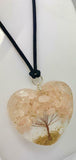 Rose Quartz Tree of Life Orgonite Orgone Crystal Pendant Energy Healing EMF