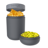 Bentgo Snack Cup with Top Compartment Lunch Box Food Container Dark Grey 590ml