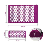 Massage Acupressure Mat Yoga Shakti Sit Lying Mats Pain Stress Relax -Purple