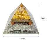 Prosperity Abundance Orgonite Orgone Pyramid Energy Clear Quartz Citrine