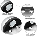 2x Stainless Steel Magnetic Door Stopper Anti-Collision Floor Stop Holder