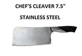 Stainless Steel Cleaver Bone CHOPPER Butcher kitchen Knife Chopping 7.5"