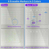 Calendar Board Large Magnetic Fridge Whiteboard Weekly Planner Acrylic White Set