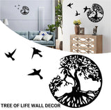 Tree of Life Wall Decor Metal Wall Art Family Tree Wall Decor with 3 Bird TytIy
