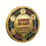 Coin Armor Commemorative Coin Metal Badge Double-sided Painted Armor Of God