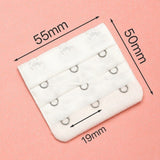 1x Clip On Bra Extender Maternity Plus Size Band Strap Extension 3 Hook White