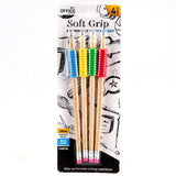 16x Pencils Soft Grip HB With Eraser