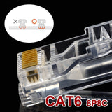 50x RJ45 Pass Through CAT6 Connector Modular Plug CAT5e CAT5 Network Ethernet