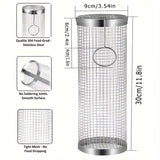 1pc Stainless Steel Barbecue Cooking Grill Grate Outdoor Round BBQ Campfire Grid