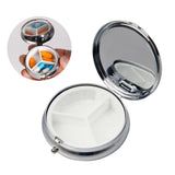 1PK Pill Container Pill Box Tablet Holder Medicine Metal Case Round