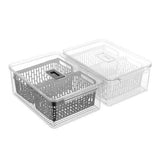 1x Boxsweden Crystal Vegetable Storage Fridge Container Clear - 4.0L Assorted